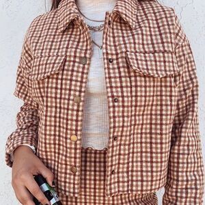Unbranded Women's Brown and White Jacket